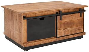 KONFERENČNÝ STOLÍK, hnedá, čierna, drevo, kov, 100/66/45 cm Livetastic - Stolíky do obývačky, Online Only