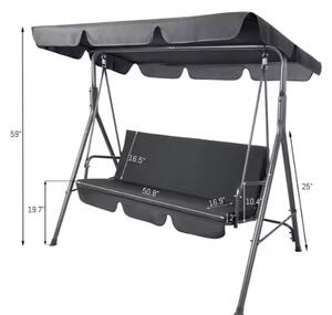 Lean Záhradná hojdačka sivá – 250kg, 2 vankúše