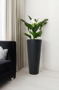 Kvetináč RONDO CLASSICO, sklolaminát, výška 80 cm, antracit