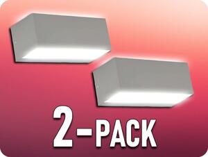 V-TAC LED nástenné svietidlo 12W, 1150LM, UP&DOWN, sivé, IP65/2-PACK! Farba svetla: Teplá biela