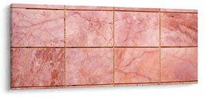 Obraz - Ružové, mramorované dlaždice (120x50 cm)