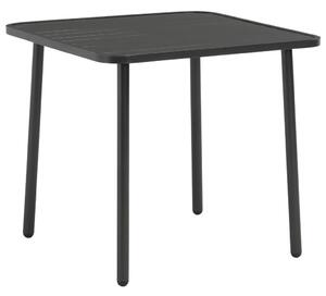 Záhradný stôl, tmavosivý 80x80x72 cm, oceľ