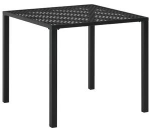 Záhradný stôl, čierny 80x80x72 cm, oceľ