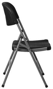 ViaDomo Via Domo - Skladacia stolička Inula - čierna - 45x85,5x51 cm