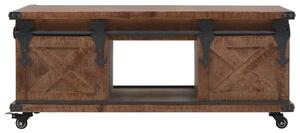 Konferenčný stolík z jedľového dreva 91x51x38 cm hnedý