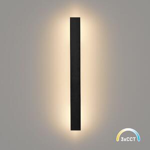 Exteriérové nástenné LED svietidlo Wow, 1x LED 11w, 3CCT, čierna, (60 cm)