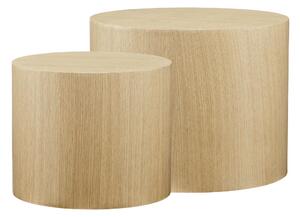SADA KONFERENČNÝCH STOLÍKOV, farba duba, drevo, kompozitné drevo, 48-38/48-38/38-32 cm Livetastic - Stolíky do obývačky, Online Only