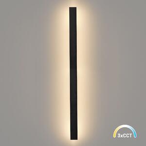 Exteriérové nástenné LED svietidlo Wow, 1x LED 20w, 3CCT, čierna, (120 cm)