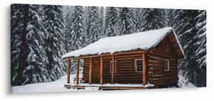 Obraz - Zasnežená chata (120x50 cm)