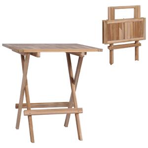 Skladací bistro stolík 60x60x65 cm, tíkový masív