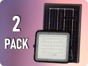 V-TAC LED reflektor so solárnym panelom 15W, 1200lm, IP65, 12000mAh/2-PACK! Farba svetla: Studená biela