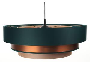 Luster na lanku TRINITI 1xE27/60W/230V zelená/meď