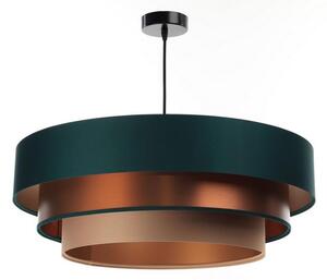 Luster na lanku TRINITI 1xE27/60W/230V zelená/meď