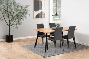 - Moderná jedálenská stolička DEMINA 44x92 cm zo sivého polyesteru
