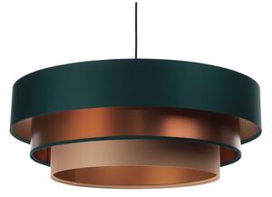 Luster na lanku TRINITI 1xE27/60W/230V zelená/meď
