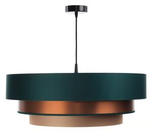 Luster na lanku TRINITI 1xE27/60W/230V zelená/meď