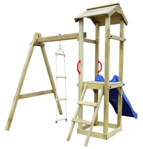 Detské ihrisko+šmýkačka, rebríky 237x168x218 cm, drevo