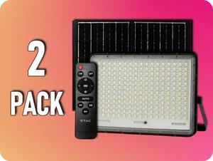 V-TAC LED reflektor so solárnym panelom 30W, 2600lm, IP65, 20000mAh/2-PACK! Farba svetla: Denná biela