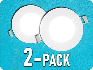 V-TAC LED vstavaný panel s napájacím zdrojom, 3W, 130lm, okrúhly/2-PACK! Farba svetla: Teplá biela