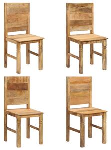 Jedálenské stoličky 4 ks masívne mangovníkové drevo