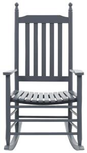 Hojdacie kreslo so zaobleným sedadlom, sivé, topoľové drevo