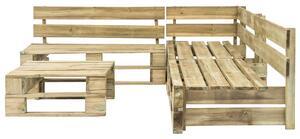 4-dielna záhradná sedacia súprava, palety, drevo