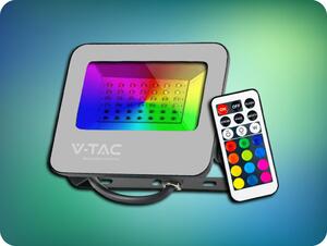 V-TAC LED reflektor RGB+W (6500K) s diaľkovým ovládaním 30W, 2310lm, IP65