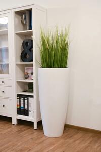 Kvetináč CITY, sklolaminát, výška 100 cm, biely mat