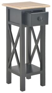 Príručný stolík, čierny 27x27x65,5 cm, drevo