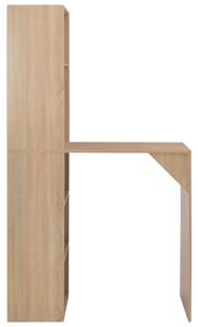 Barový stôl so skrinkou, dubová farba 115x59x200 cm