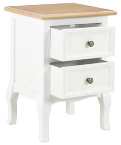 Nočný stolík, biely 35x30x49 cm, MDF