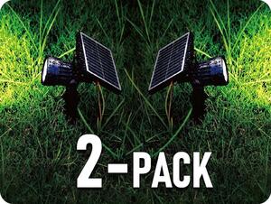 V-TAC LED solárne zapichovacie svietidlo 2W, 40lm, IP65, čierne/2-PACK Farba svetla: Teplá biela