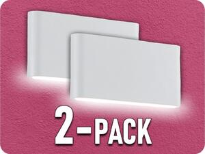 ACA Lighting Nástenné svietidlo MAIDA-L 11W, 570LM, IP54, biele/2-PACK! [LG2632W]