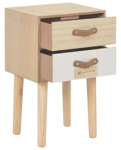 Nočný stolík z borovicového dreva s 2 zásuvkami 30x25x49,5 cm
