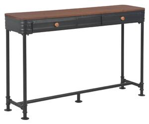 Konzolový stolík s 2 zásuvkami 120x30x75 cm jedľové drevo