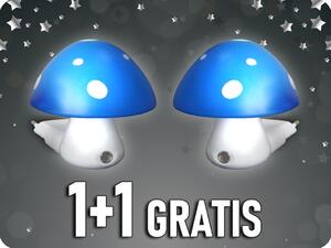 ACA Lighting Nočné svetielko Huba so senzorom 0,4W, 6400K, modré+biele, 1+1 zadarmo! [846LED4SB]