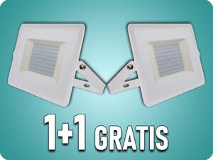 V-TAC LED reflektor 100W, 8700lm, biely, 1+1 zadarmo! Farba svetla: Denná biela