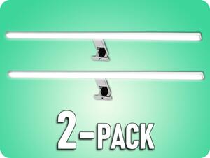ORNO LED kúpeľňové svietidlo nad zrkadlo, 18W, 1600lm, 100CM, 4 spôsoby uchytenia, farba hliník/2-PACK! [AD-OM-6209L4]