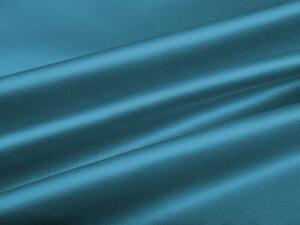 Látka polyesterový satén LUX-033 Petrolejovo modrá - šírka 150 cm