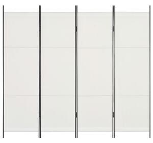 4-panelový paraván biely 200x180 cm