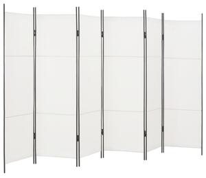 6-panelový paraván biely 300x180 cm
