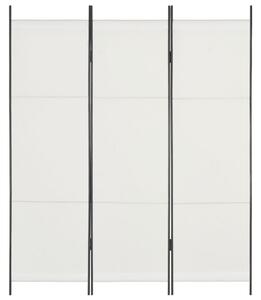 3-panelový paraván biely 150x180 cm