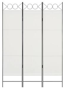 3-panelový paraván biely 120x180 cm