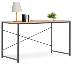 Počítačový stôl čierny a dubový 120x60x70 cm