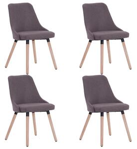 Jedálenské stoličky 4 ks sivo-hnedé látkové