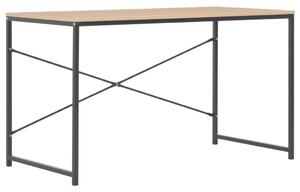 Počítačový stôl čierny a dubový 120x60x70 cm
