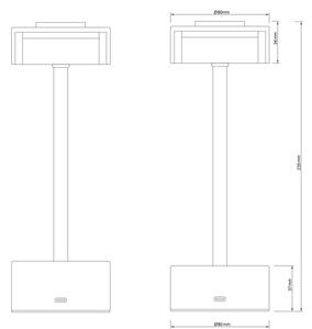Globo 21026N - LED Stm. stolná lampa SHIRA LED/2,5W/3,7V 2700/4000/6500K matný chróm