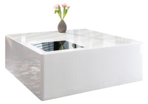 KONFERENČNÝ STOLÍK, biela s vysokým leskom, sklo, kompozitné drevo, 100/100/40 cm Livetastic - Stolíky do obývačky, Online Only