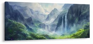 Obraz - Údolie vodopádov (120x50 cm)
