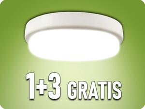 V-TAC LED vonkajšie stropné/nástenné svietidlo 24W, 2500lm, IP54, 1+3 zadarmo! Farba svetla: Teplá biela